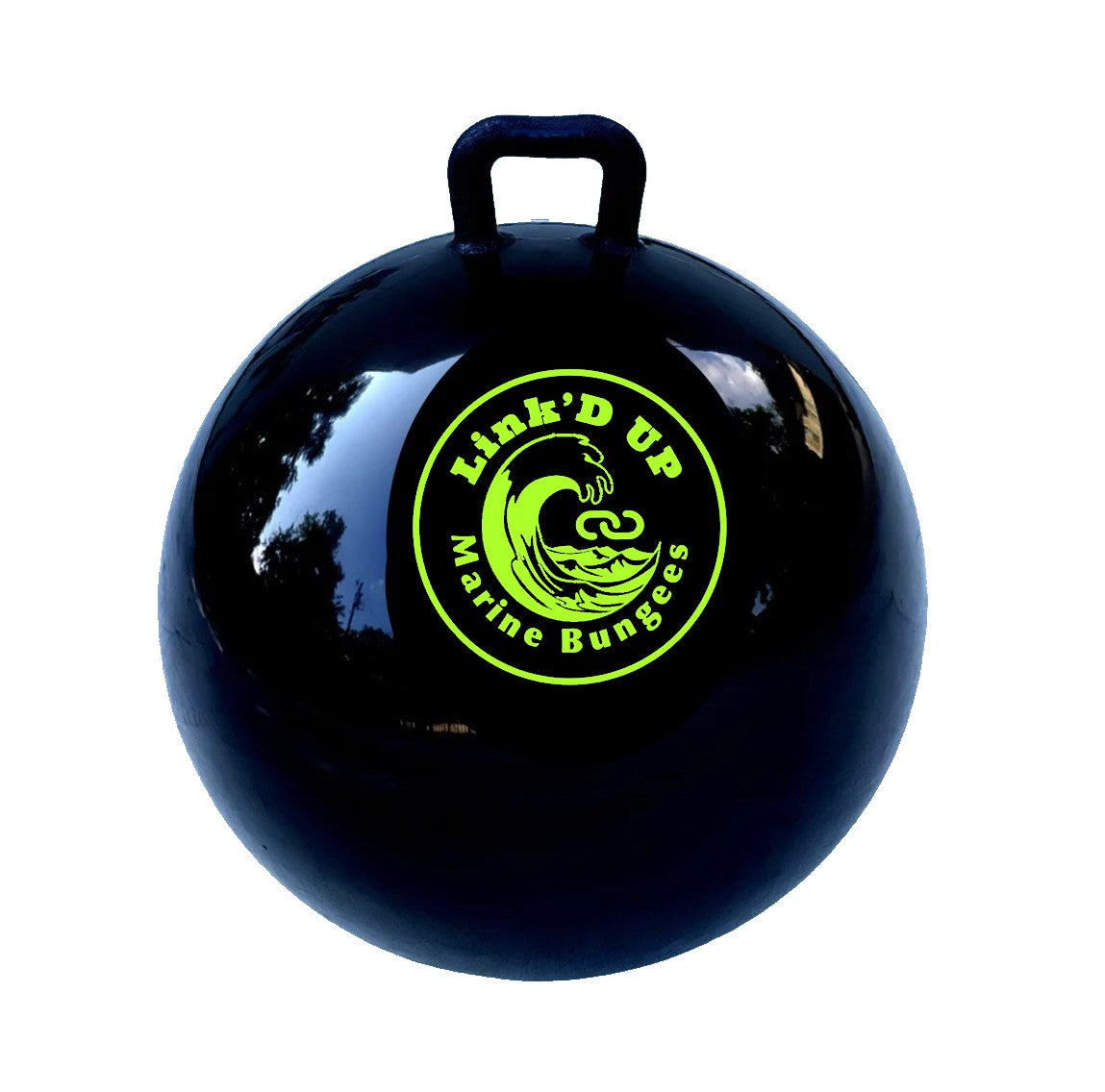 Link'D Up XL Inflatable Boat Ball/Fender  (Black/Lime)