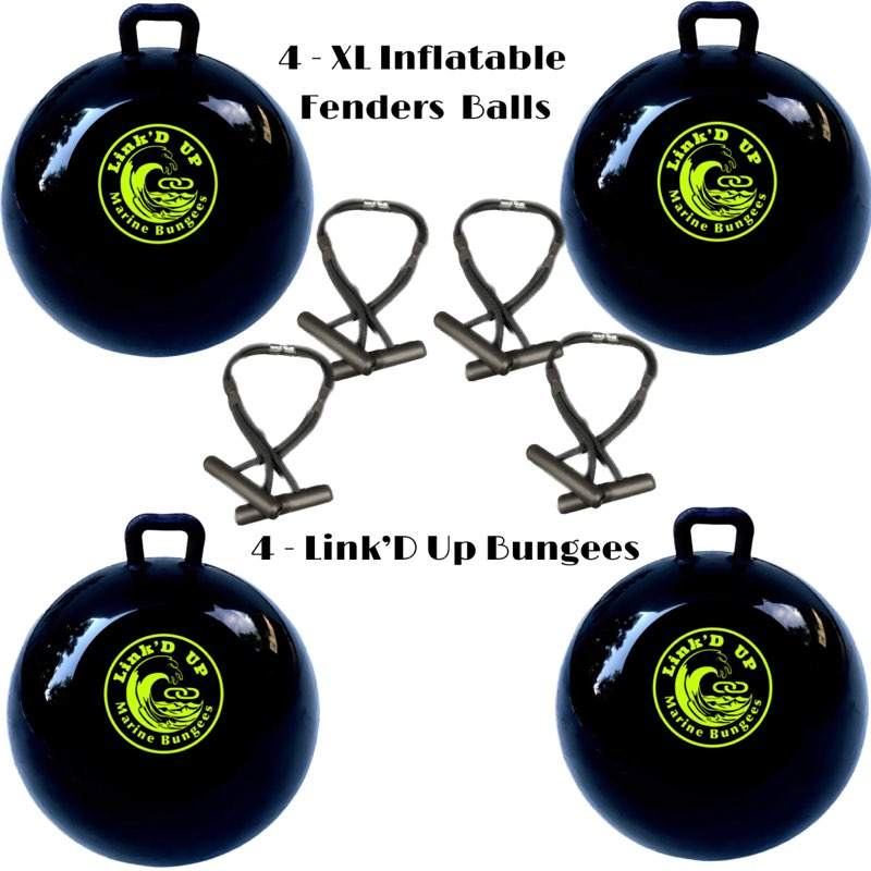 XL Ball Fender/Boat 2 Boat Bungee Package